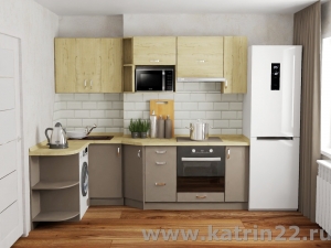 Дизайн проект №464 гостиная-кухня 16 кв м